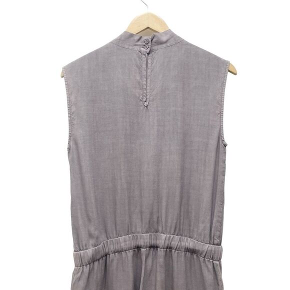 Anthropologie Cloth & Stone Jenna Cropped Jumpsuit Lavender Gray Tencel Size XS - Picture 7 of 15